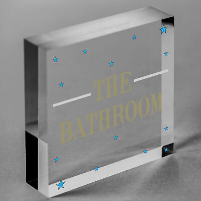 The Bathroom Hanging Sign Bathroom Toilet Decor Marble Theme Home Gift