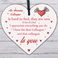 Colleague Leaving Gifts Thank You Gift Plaque Wooden Heart Sign Christmas Gift