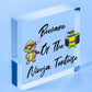 Beware Of The Ninja Tortoise Hanging Plaque Reptile Tank Door Gate Sign Garden