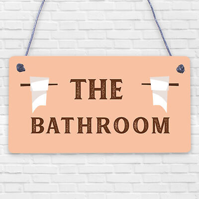 Bathroom Accessories Plaques Sign Novelty Home Decor Grey / Beige Toilet Gifts