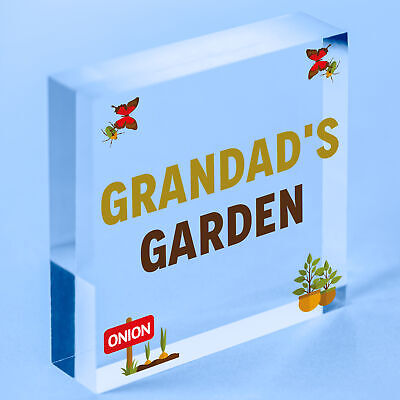 Grandads Garden Hanging Summer House Shed Sign Dad Birthday Gifts For Grandad