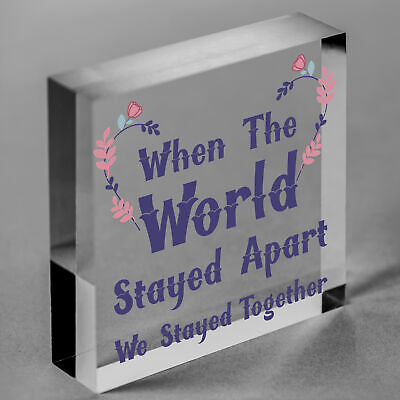 We Stayed Together Lockdown Gift Engraved Heart Valentines Anniversary Gift