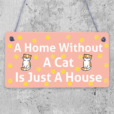 Cat Signs For Home Funny Cat Gift For Cat Lovers Novelty Home Decor Animal Gifts