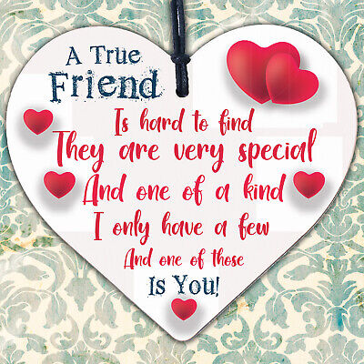 Best Friend Gifts Wood Heart Gift For Friend Colleague Friendship Birthday Gifts