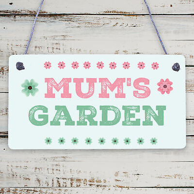 Mums Garden Novelty Plaque Summer House Sign Garden Shed Sign Gifts For Mum