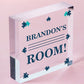 Personalised Door Space Theme Sign Kids Bedroom Grandson Son Nephew Boys