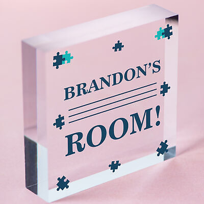 Personalised Door Space Theme Sign Kids Bedroom Grandson Son Nephew Boys