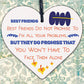 Best Friends Face Problems Together Wooden Hanging Heart Plaque Friendship Sign