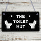 The Toilet Hut Nautical Beach Theme Hanging Sign For Toilet Bathroom Decor