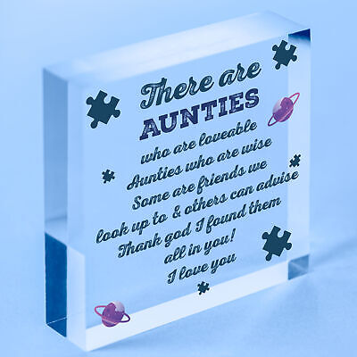 Auntie Gifts Wooden Heart Auntie Decoration THANK YOU Gift For Auntie Friendship