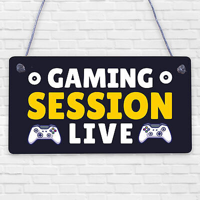 Gaming Live Sign Novelty Games Room Bedroom Gamer Gift For Boys Streamer