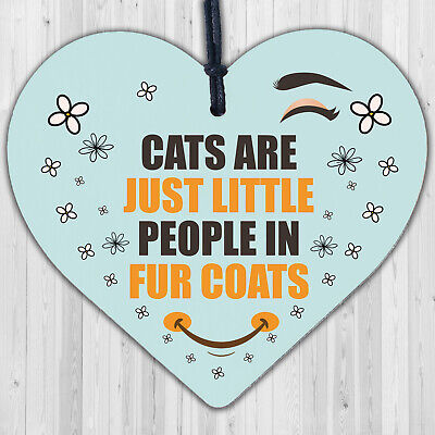 Cats Are Just Little People In Fur Coats Funny Cat Gift Home Decor Cat Lover