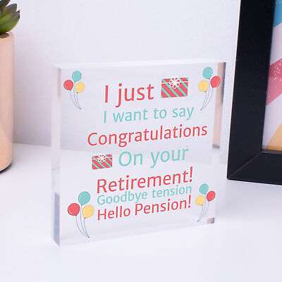 Funny Retirement Gifts for Him Her Heart Colleague Leaving Gift Friend Plaque