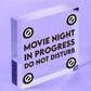 Cinema Room Sign NEON EFFECT Movie Night Dont Disturb Plaque Home Decor Gift