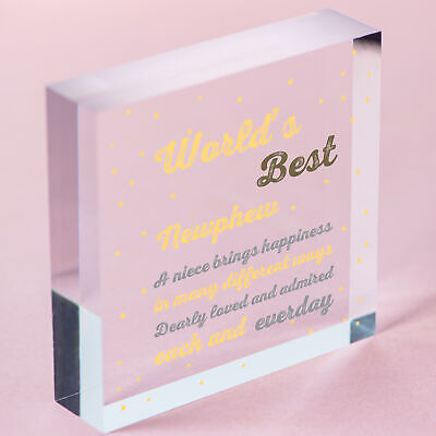 Best Nephew Birthday Christening Christmas Gift Auntie Uncle Gifts Family Plaque