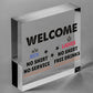 Welcome No Shirt Free Drinks Hanging Plaque Man Cave Gift Funny Pub Bar Sign New