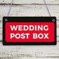 Wedding Post Box Hanging Decorative Plaque Well Wishes Table Presents Cards Sign