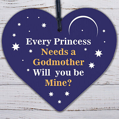 Will You Be My Godmother Plaque Godmother Wood Heart Godmother Asking Request