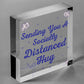 Socially Distanced Hug Gift Engraved Heart Special Gift For Friend Lockdown