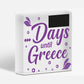 Chalkboard Holiday Countdown To GREECE Wall Sign Novelty Gift For Friend Family