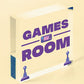 Games Room Man Cave Hanging Plaque Gift For Him Boys Bedroom Plaque Sign