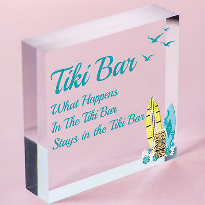 Tiki Bar Accessories Home Garden Bar Plaque Pub Bar Kitchen Man Cave Sign GIFTS