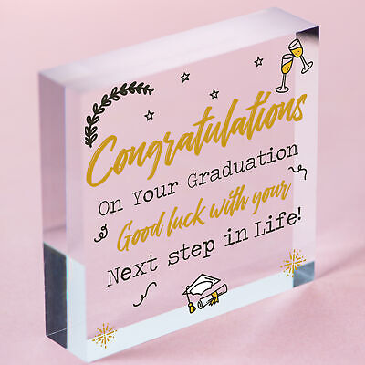 Congratulations On Your Graduation Wooden Heart Plaque Present Graduate Gifts