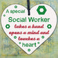 Social Worker Gift THANK YOU Wood Heart Birthday Christmas Colleague Friend Gift