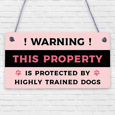 Beware Of The Dog Gate Sign Do Not Enter Dog Plaque Dog Sign Funny Home Decor