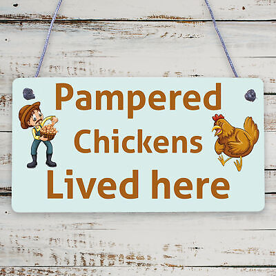 Chicken Coop Sign Outdoor Garden Plaque Hanging Door Wall Sign Chicken Hen Gifts