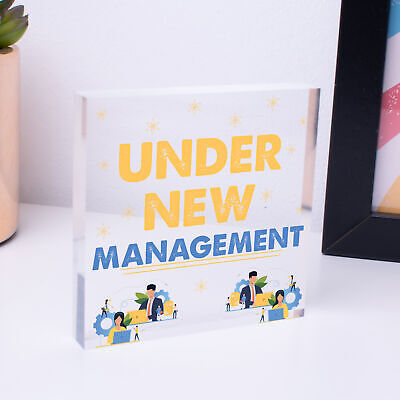 Under New Management Novelty Wedding Night Decoration Hanging Plaque Sign Gift