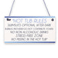 HOT TUB RULES Sign Hot Tub Signs And Plaques Shed Sign Summer House Plaque