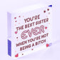 Best Sister Wooden Heart Friendship Plaques Funny Gift Birthday Thank You Signs