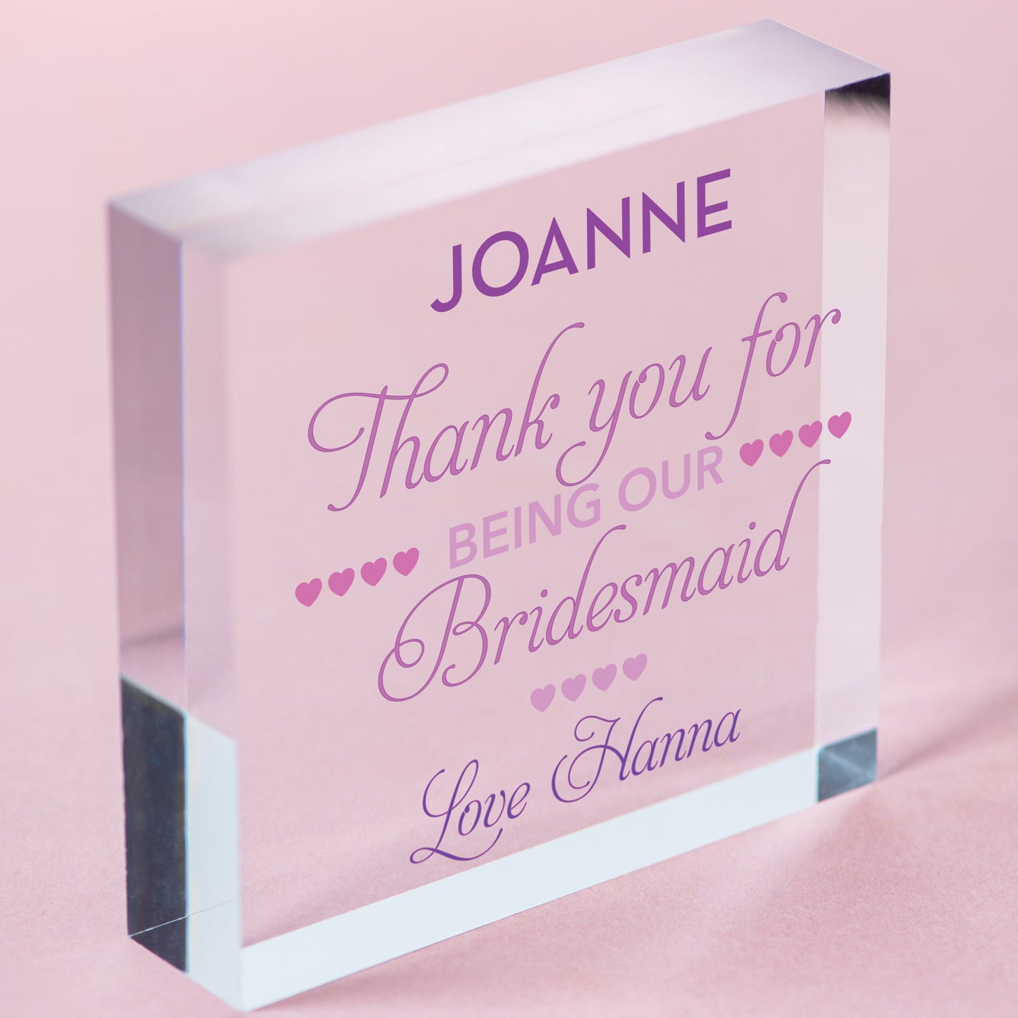 Bridesmaid Thank You Gifts Personalised Maid of Honour Flower Girl Bridal Party