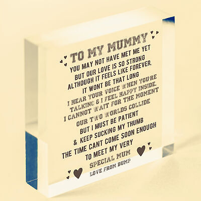 To My Mummy To Be Plaques Gifts From Bump BABY SHOWER Baby Girl Boy Present