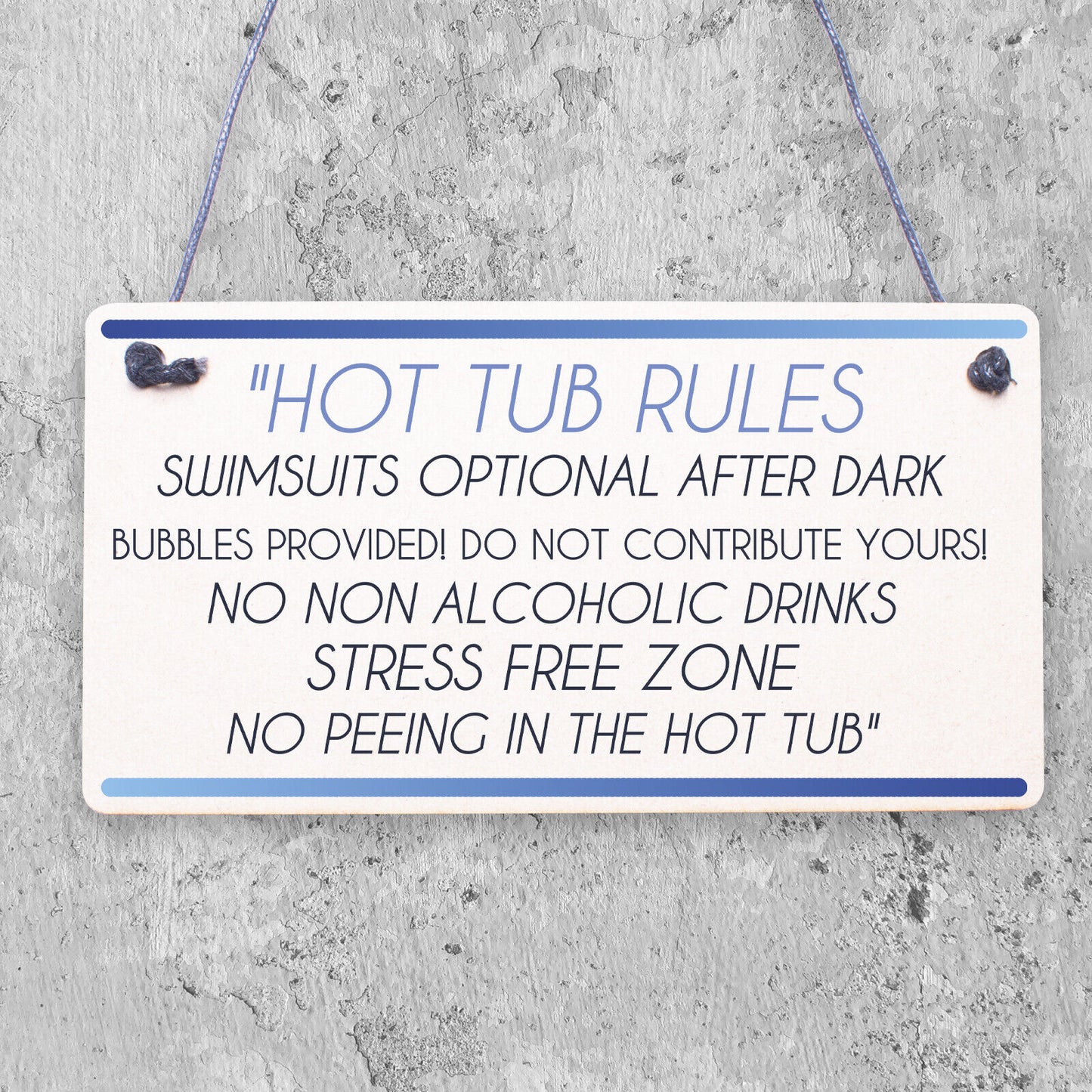 HOT TUB RULES Sign Hot Tub Signs And Plaques Shed Sign Summer House Plaque