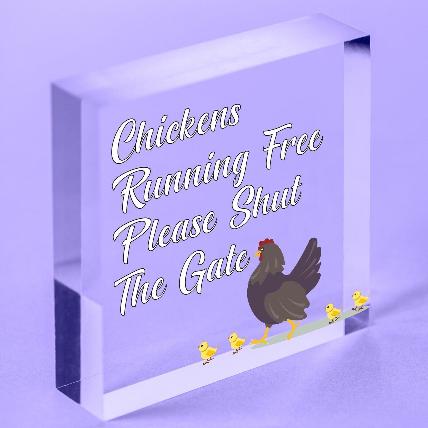 Chickens Running Free Shut The Gate Hanging Plaque Hens Coop Garden Sign Range