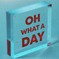 OH WHAT A DAY Funny Hanging Home Decor Bar Home Sign Office Decor Gifts