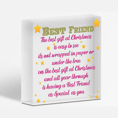 Christmas Gifts For Friend Christmas Card Friendship Thank You Wood Heart Plaque