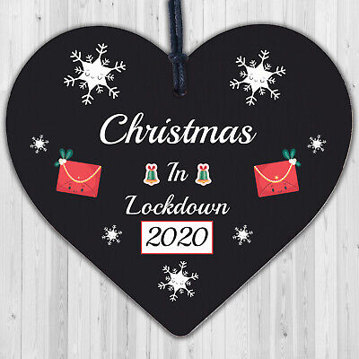 2020 Christmas Lockdown Mirror Acrylic Bauble Tree Decoration Gift Keepsake