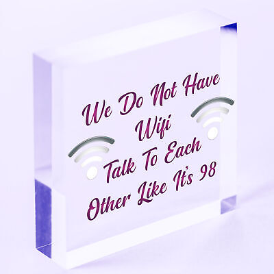 No Wifi Talk 98 Funny Bar Restaurant Pub Hotel Hanging Plaque Gift Sign