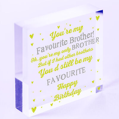 Brother Birthday Gifts For Him Sister Mum Dad Funny Card Baby Family Plaque Gift