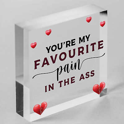 Hilarious Funny Anniversary Block For Him Her Valentines Day Block Husband Wife