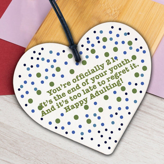 21st Birthday Gifts For Her Him Novelty Wooden Heart Funny Gift For Daughter Son