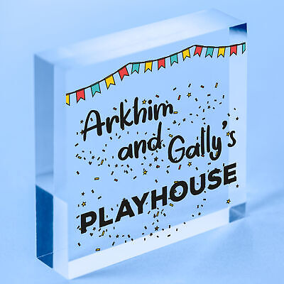 Quirky Playhouse Sign Personalised Garden Summerhouse Sign Son Daughter Gift