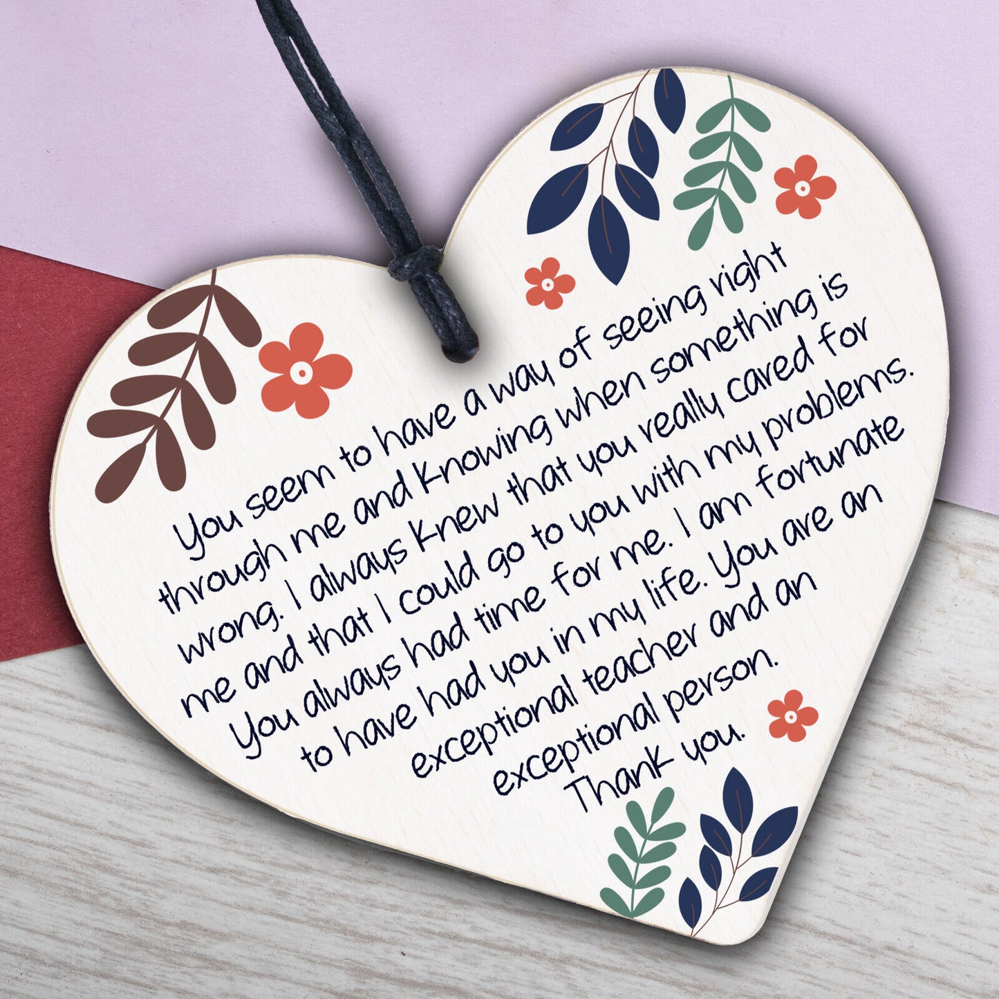 Teacher Thank You Gifts Wooden Heart Sign Gift For Nursery Teacher Mentor