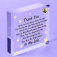 Thank You For Being There For Me Wooden Hanging Heart Love Friendship Plaque