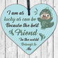 Best Friend Heart Friendship Friend Christmas Birthday Present Wood Plaque Gifts