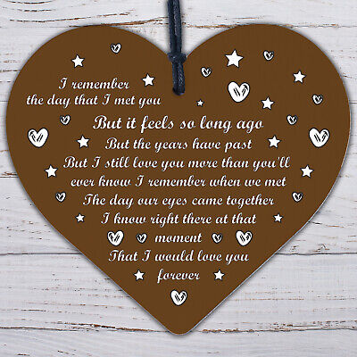 Handmade Boyfriend Girlfriend Husband Wife Gift Wooden Heart Valentines Day Gift