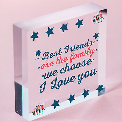 Best Friends Friendship Gift Idea Handmade Wooden Sign Keepsake Thank You Gifts